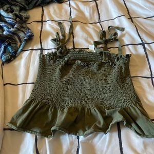 Green Croped Tank top! Sooooo cute!